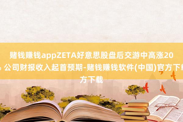 赌钱赚钱appZETA好意思股盘后交游中高涨20% 公司财报收入起首预期-赌钱赚钱软件(中国)官方下载