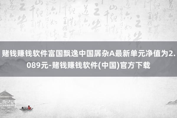 赌钱赚钱软件富国飘逸中国羼杂A最新单元净值为2.089元-赌钱赚钱软件(中国)官方下载